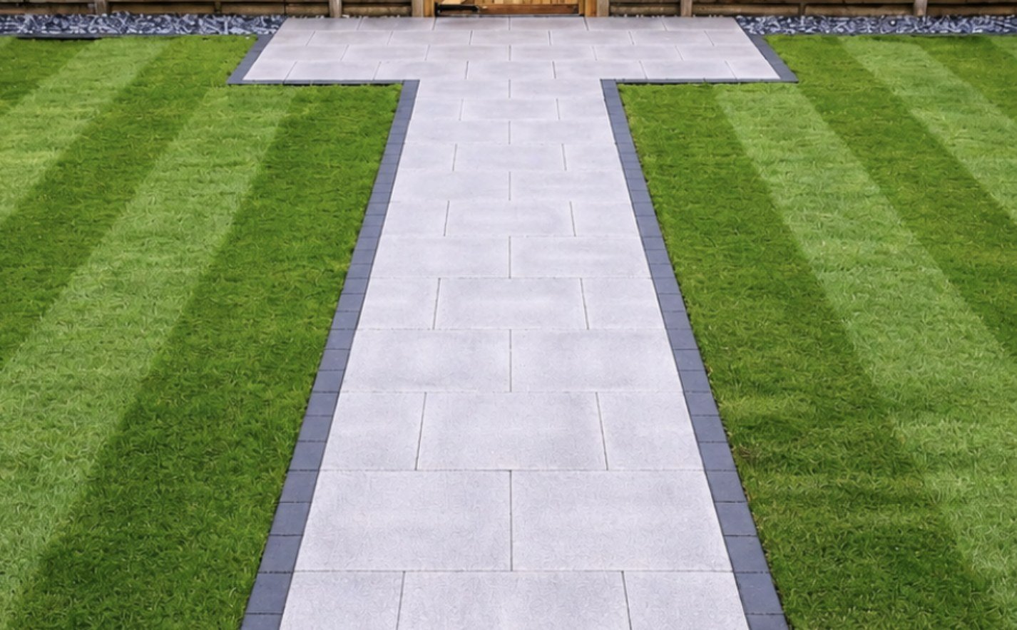 Freshly striped lawn after cutting by Lawn Ranger Landscapes